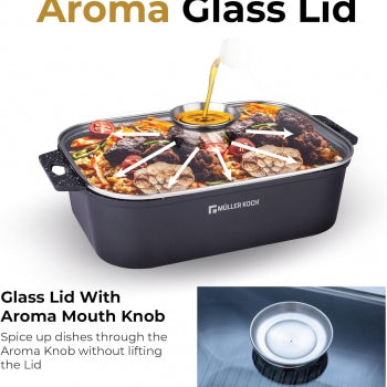 Muller Kitchen 35cm Roasting Pan  with Aroma Cover